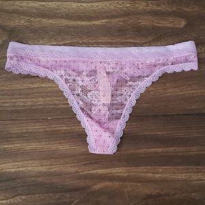 Victoria's Secret- Pink Thong  Size Large